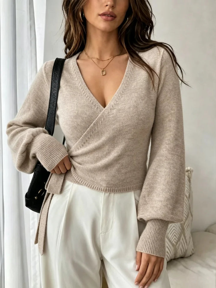 Isadora Wrap Front Sweater