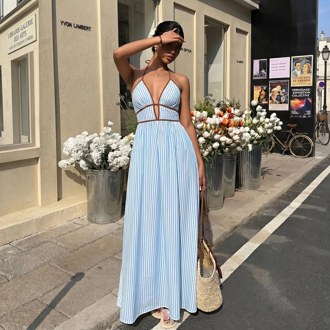 Soraya Flowing Halter Neck Maxi Dress