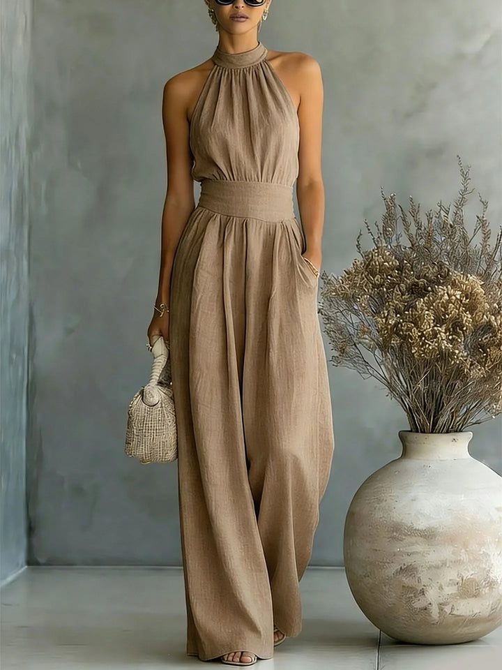 Arya Halter Wide Leg Jumpsuit