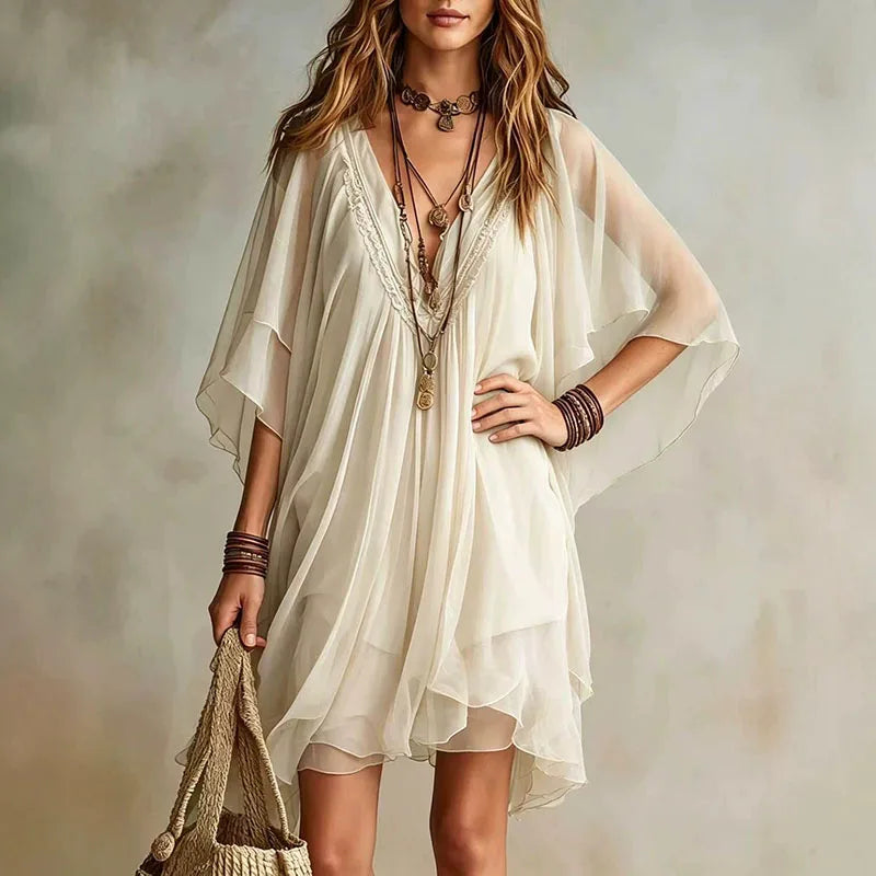 Elisia Lace Trim Mini Dress