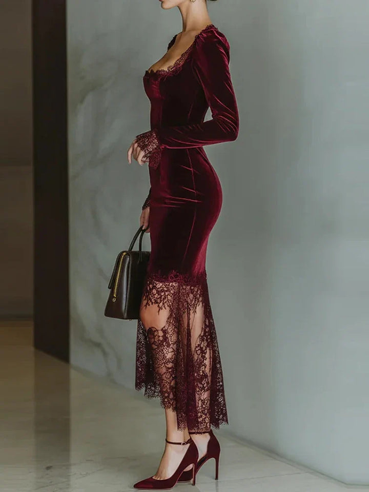 Taylor Velvet Lace Dress