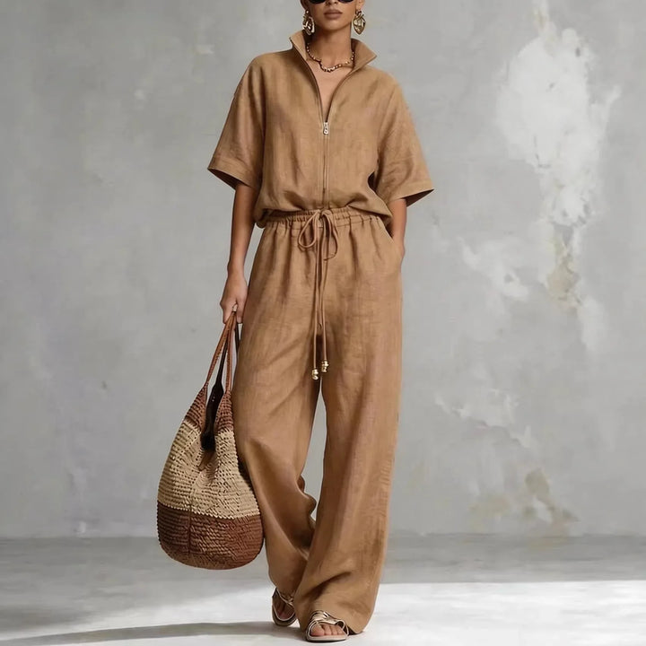 Tressa Linen Wide Leg Pants Set
