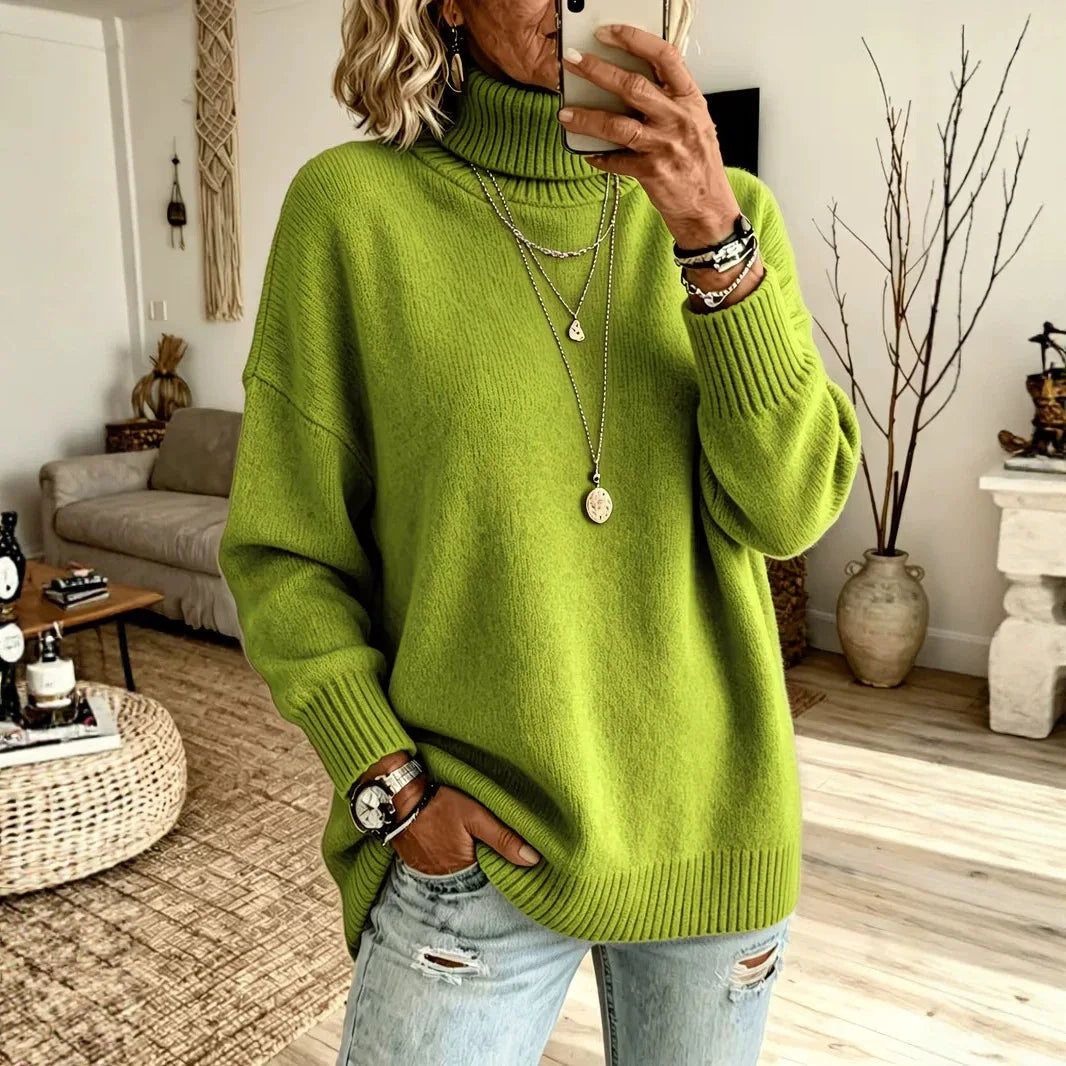 Amara Ribbed Turtleneck Sweater