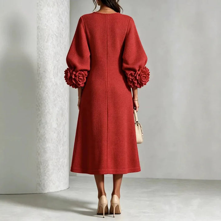 Verity Button Front Knit Midi Dress