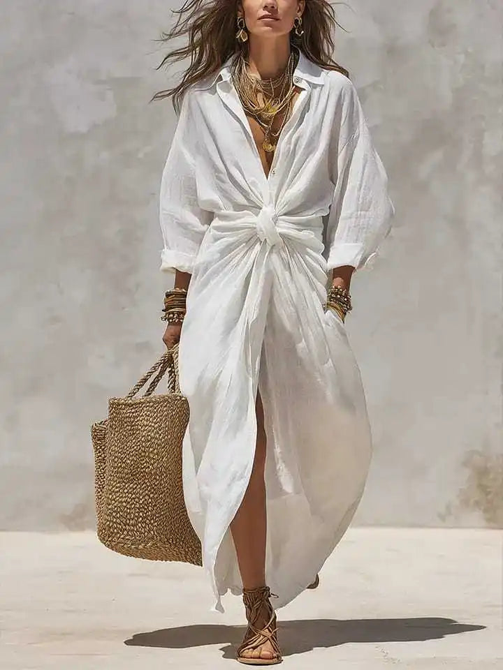 Rosaline Relaxed Shirt Maxi Dress