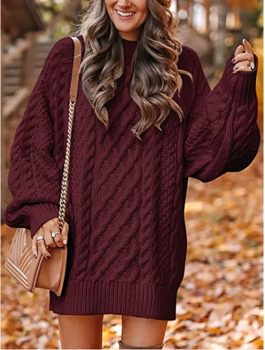 Fenwick Cable Knit Sweater Dress
