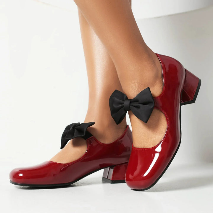 Dalvi Bow Mary Jane Pumps