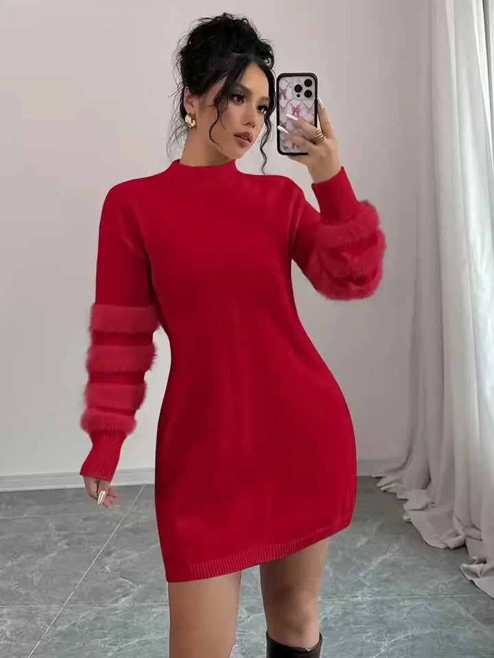 Marielena Mock Neck Sweater Dress