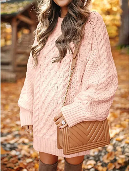 Fenwick Cable Knit Sweater Dress