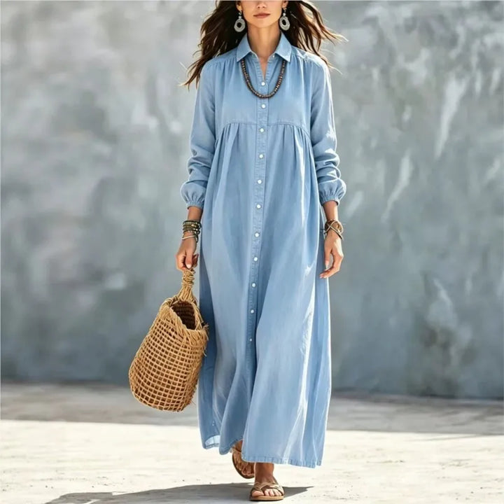 Florence Button Front Maxi Dress