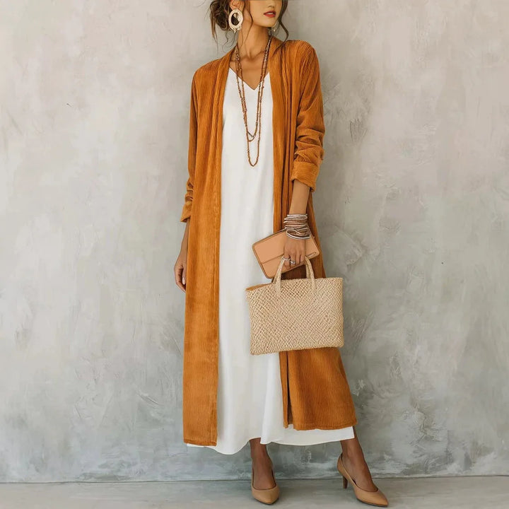 Adele Corduroy Long Cardigan