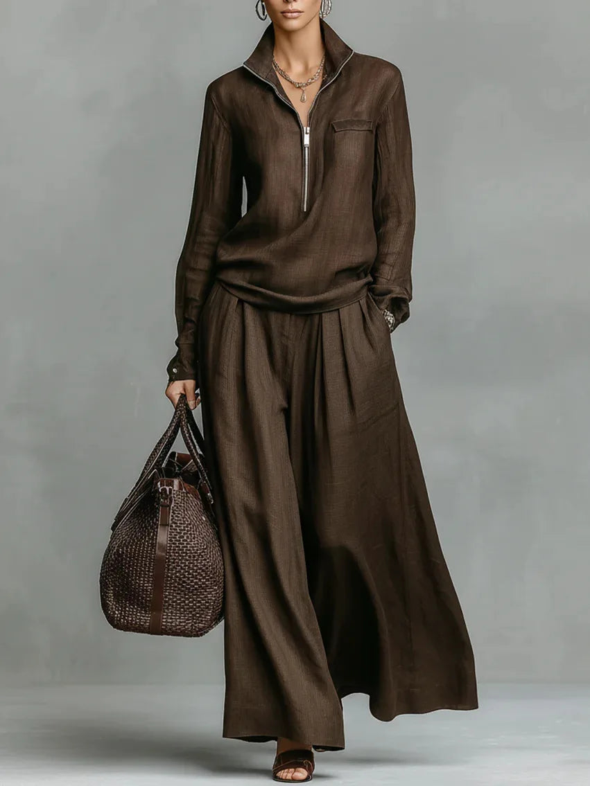 Meliora Relaxed Wide Leg Pant Set