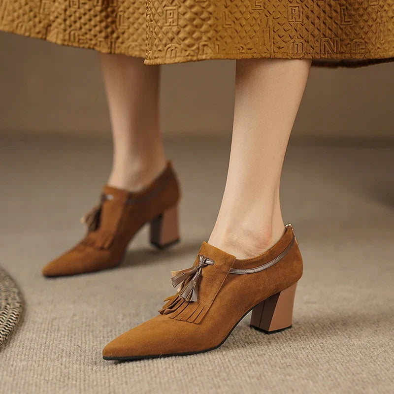 Emmeline Fringe Tassel Pumps
