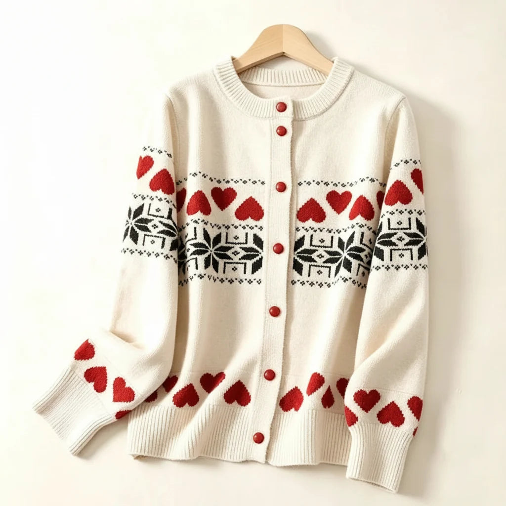 Eveline Jacquard Knit Cardigan