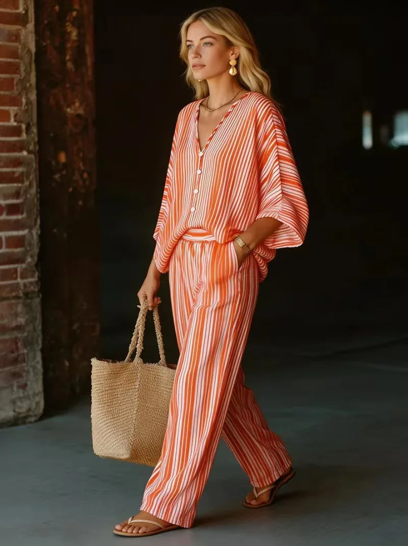 Mirelle Striped Matching Set