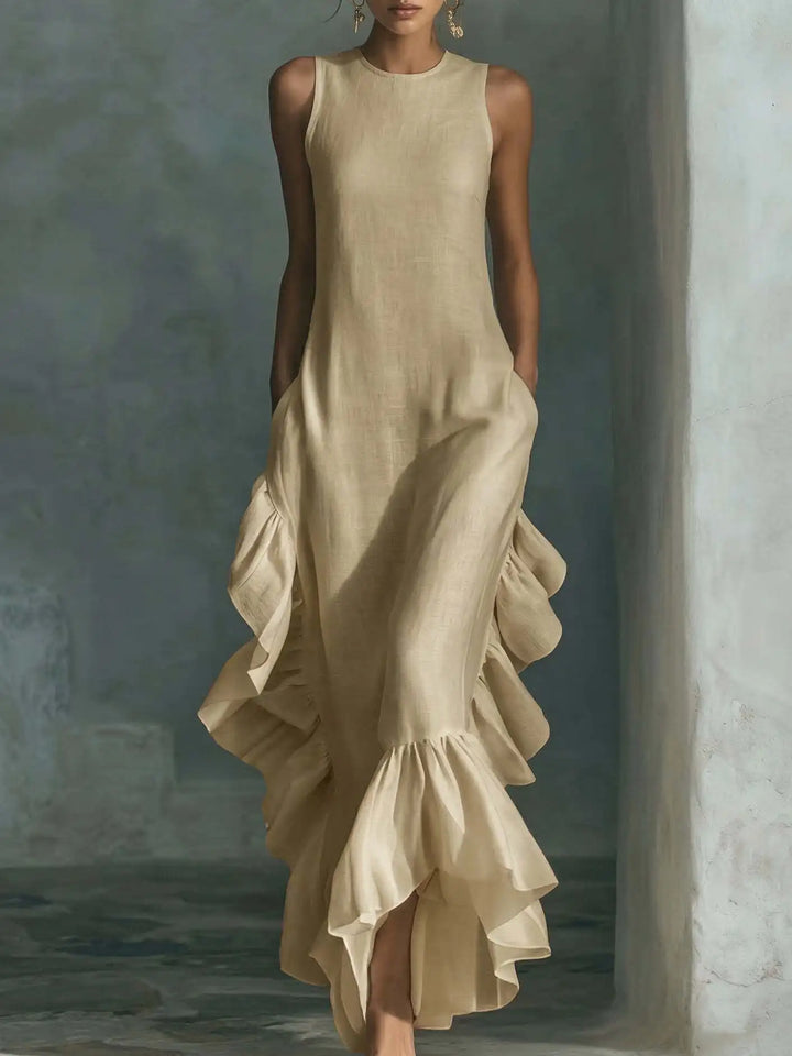 Sansa Flowy Ruffle Maxi Dress