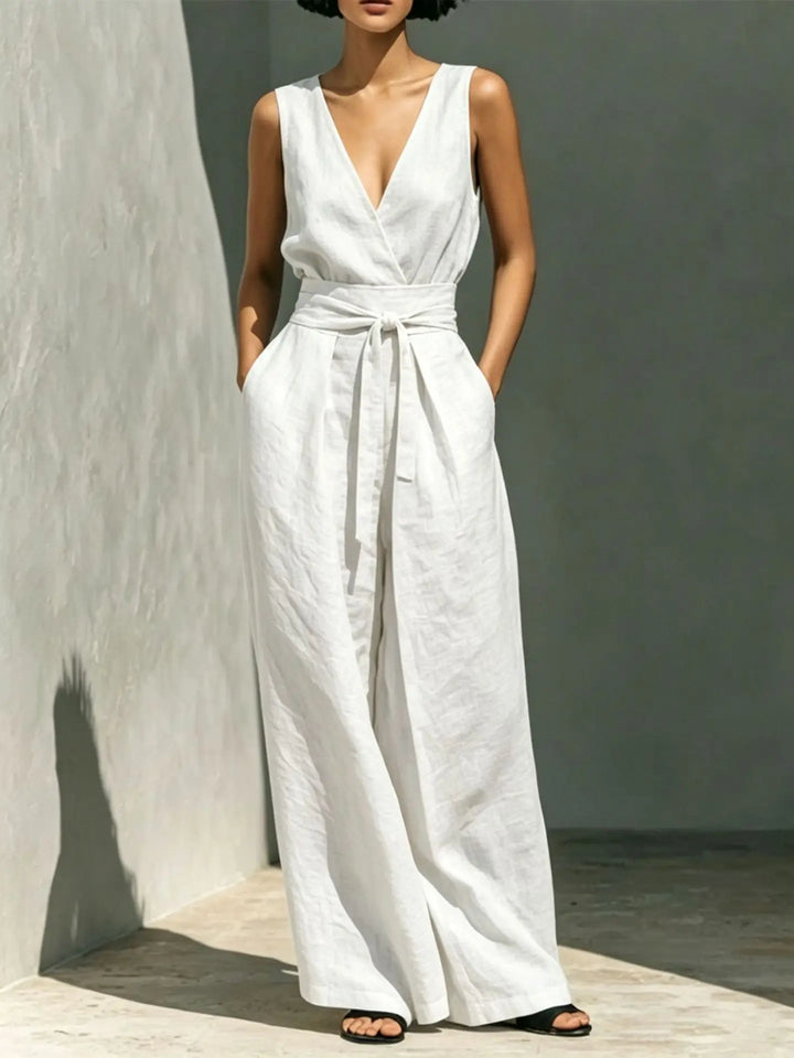 Estelle Sleeveless Vest Wide Leg Pants Set