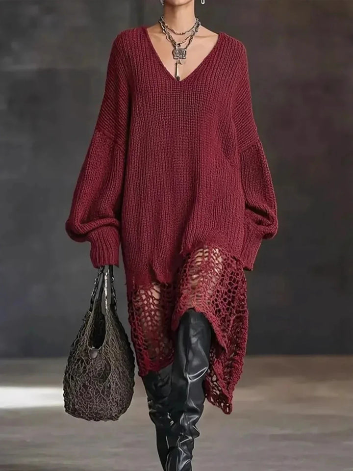 Marielisse Hollow Out Sweater Dress