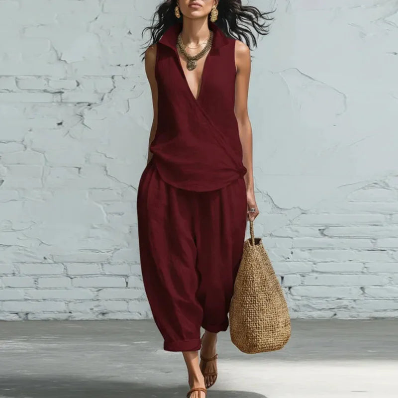 Verona Summer Linen Matching Set