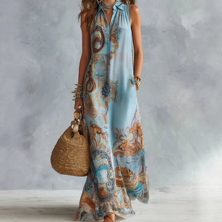 Cassia Boho Print Maxi Dress