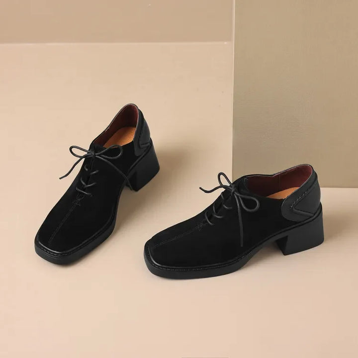 Velora Suede Block Heel Loafers