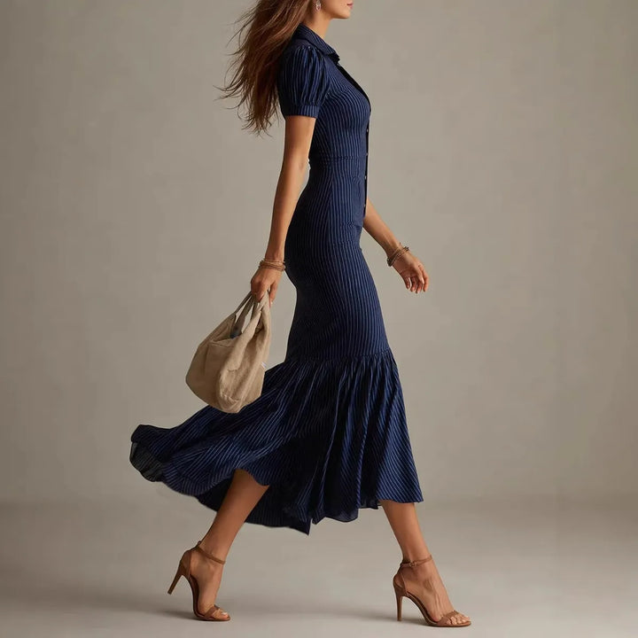 Isabeau Button Front Shirt Dress