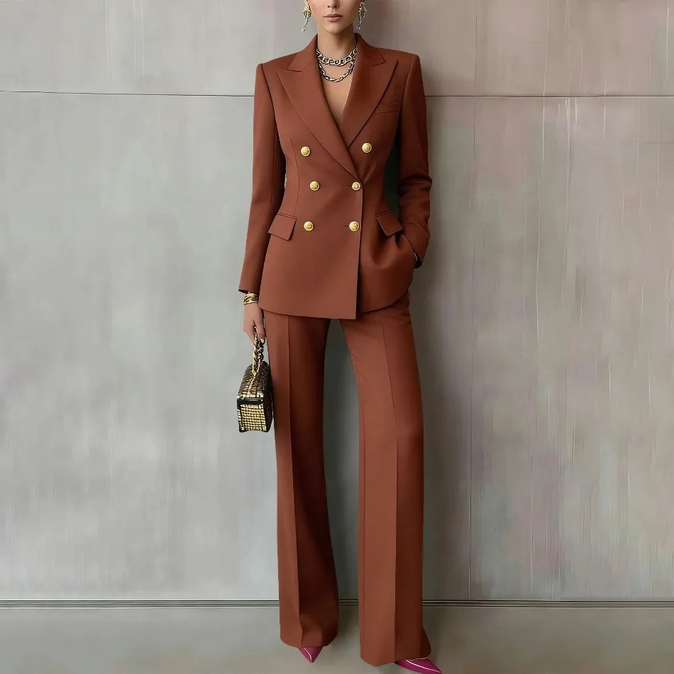 Theodora Double Breasted Blazer Set