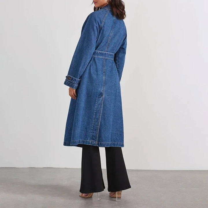 Marlena Tie Waist Denim Trench