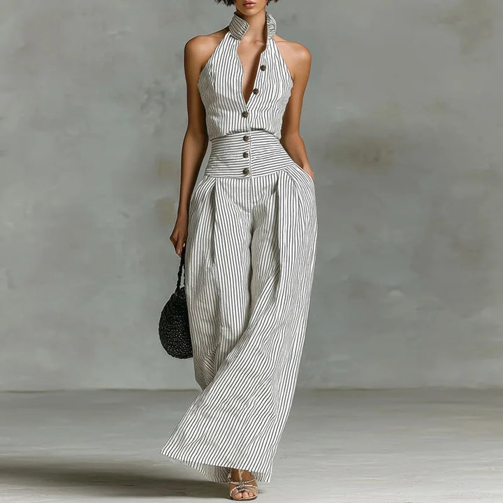 Narelle Striped Wide Leg Jumpsuit