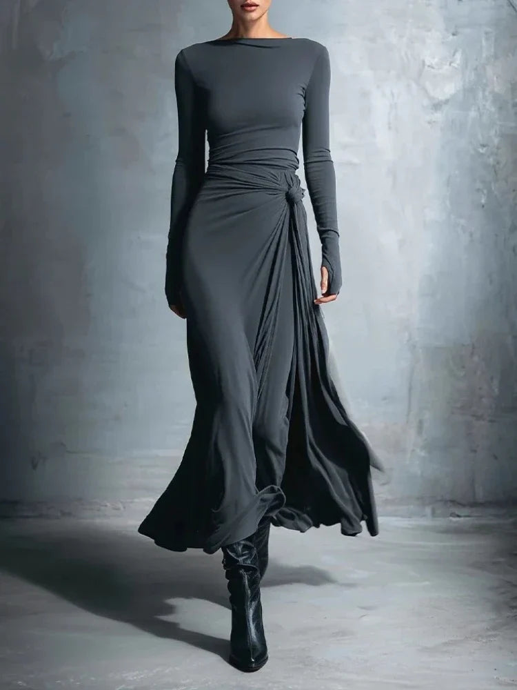 Serana Twisted Waist Maxi Dress