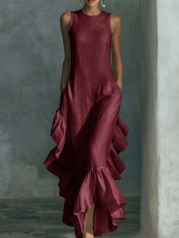 Sansa Flowy Ruffle Maxi Dress