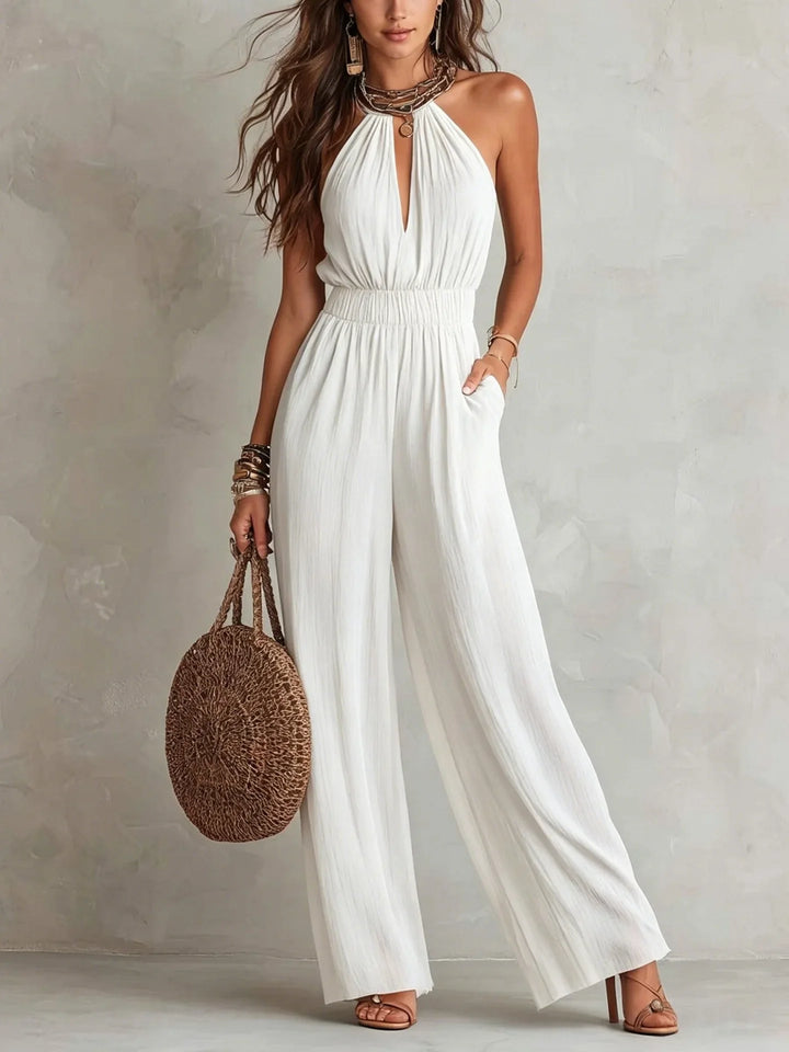 Avelisse Halter Wide Leg Jumpsuit