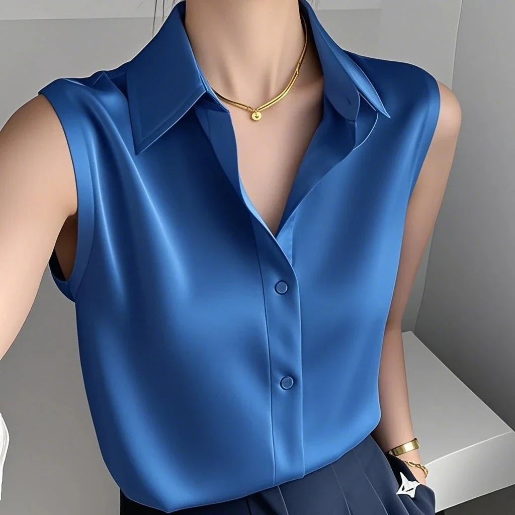 Sorellea Satin Sleeveless Blouse