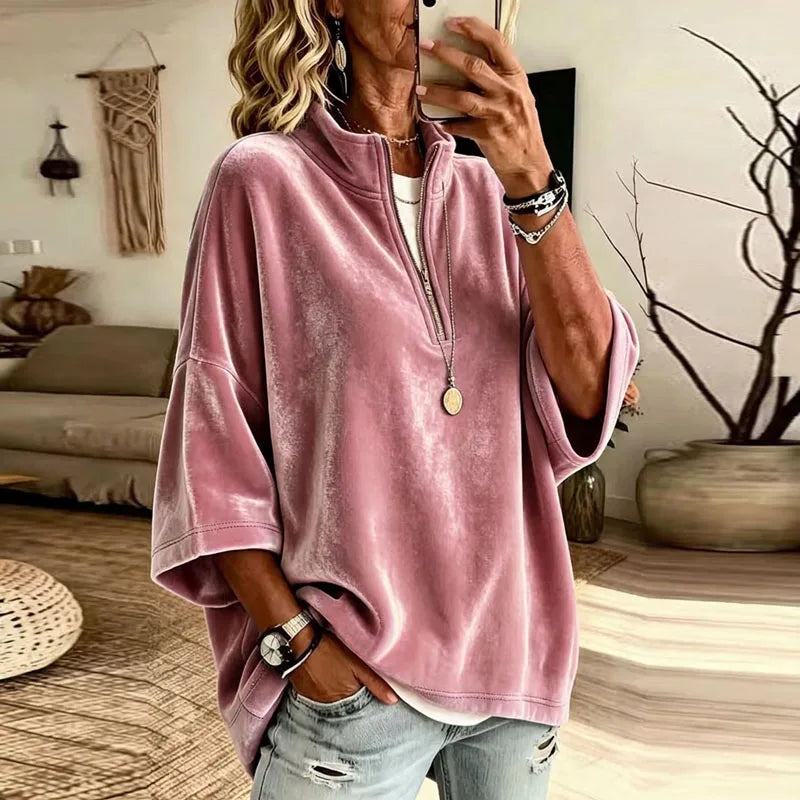 Jessa Soft Comfort Half Zip Pullover