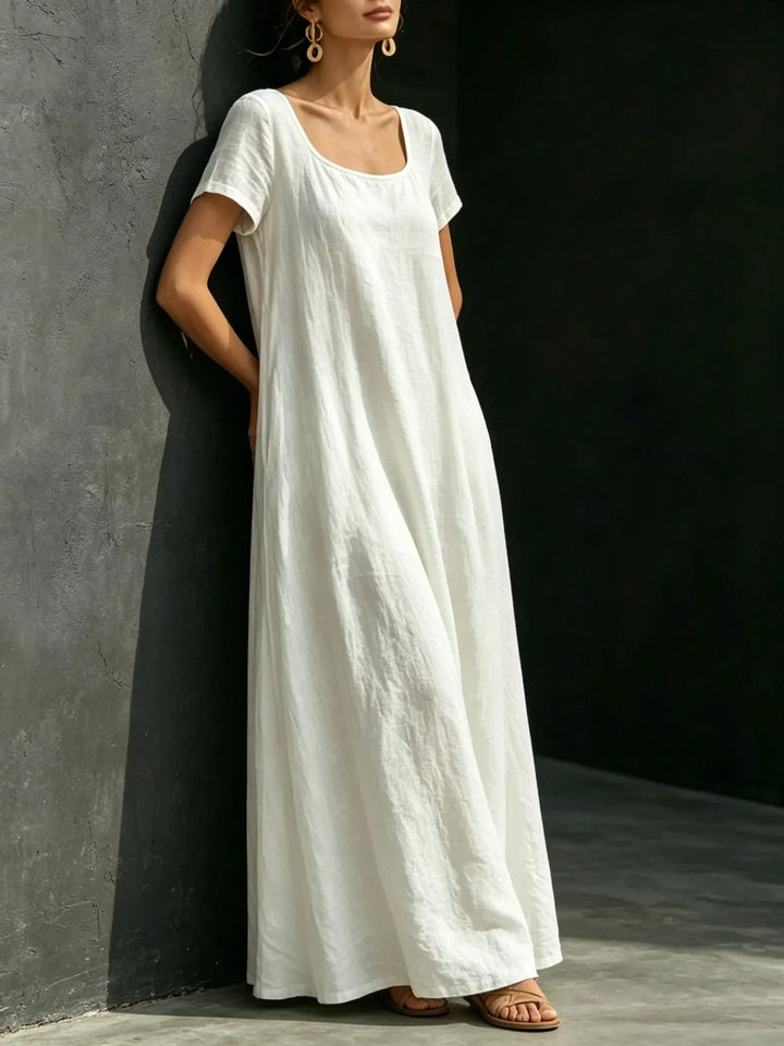 Iris Casual Loose Fit A Line Maxi Dress