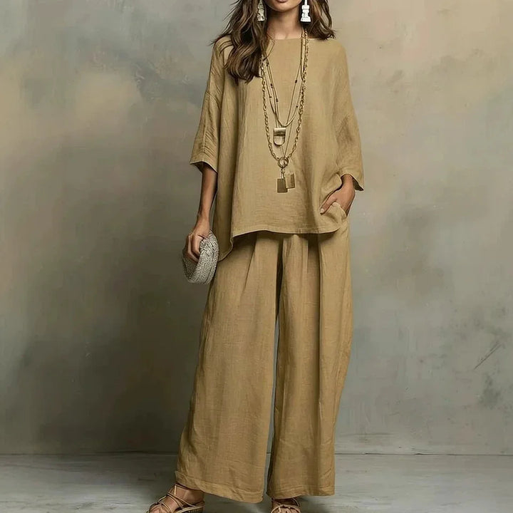Dephany Breathable Linen Pant Set