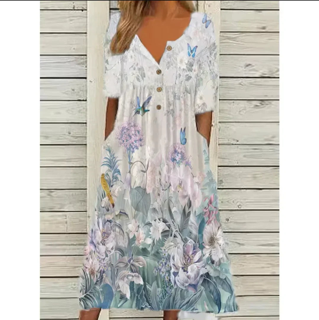 Calantha Floral Print Maxi Dress