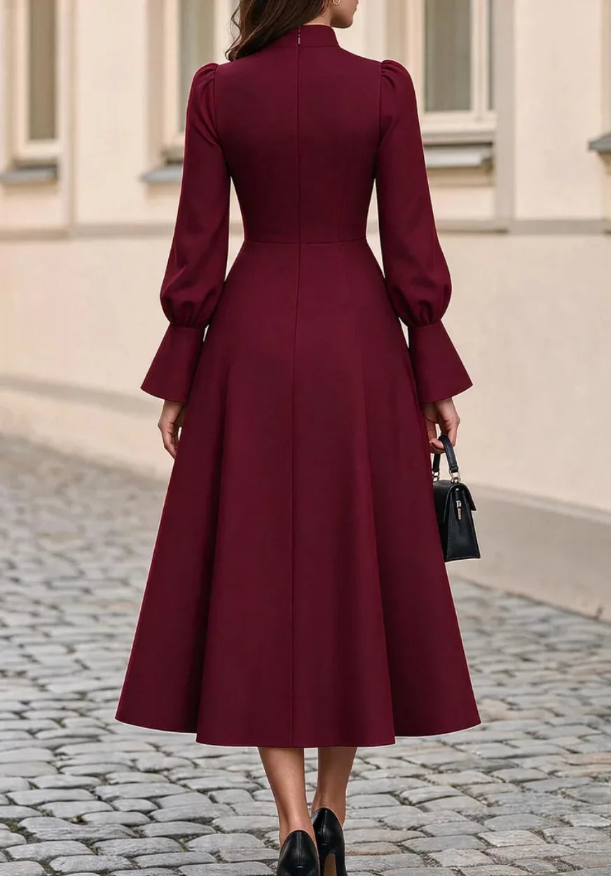 Ophelia Flared Cuff Midi Dress