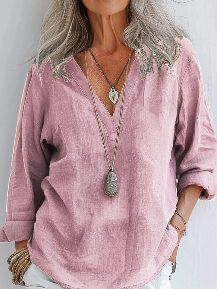 Serenique Vintage Casual Blouse