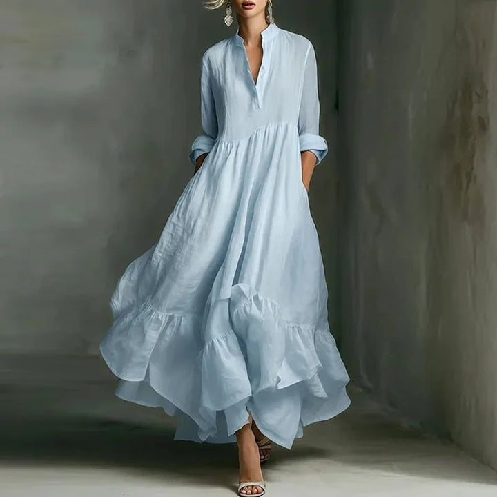 Nerisse Ruffle Hem Maxi Dress