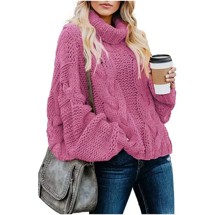 Freya Cable Knit Turtleneck Sweater