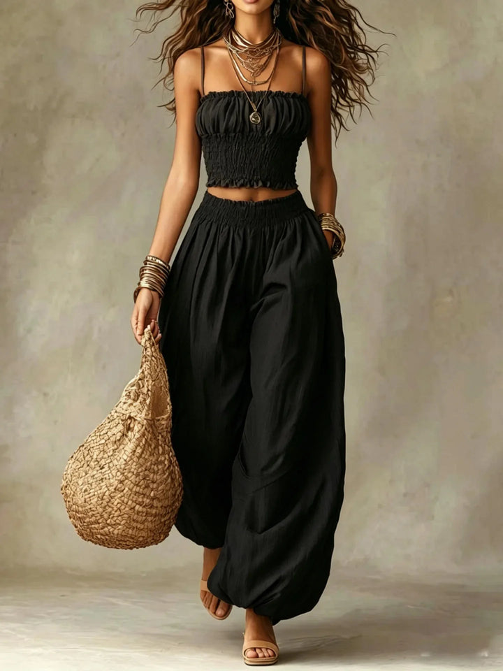 Hanae  Wide Leg Two-Piece Set