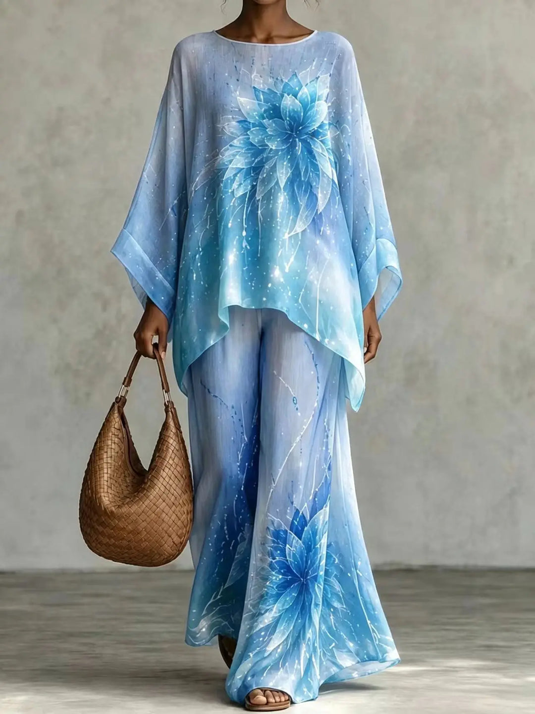 Halona Printed Loose Two-Piece Set