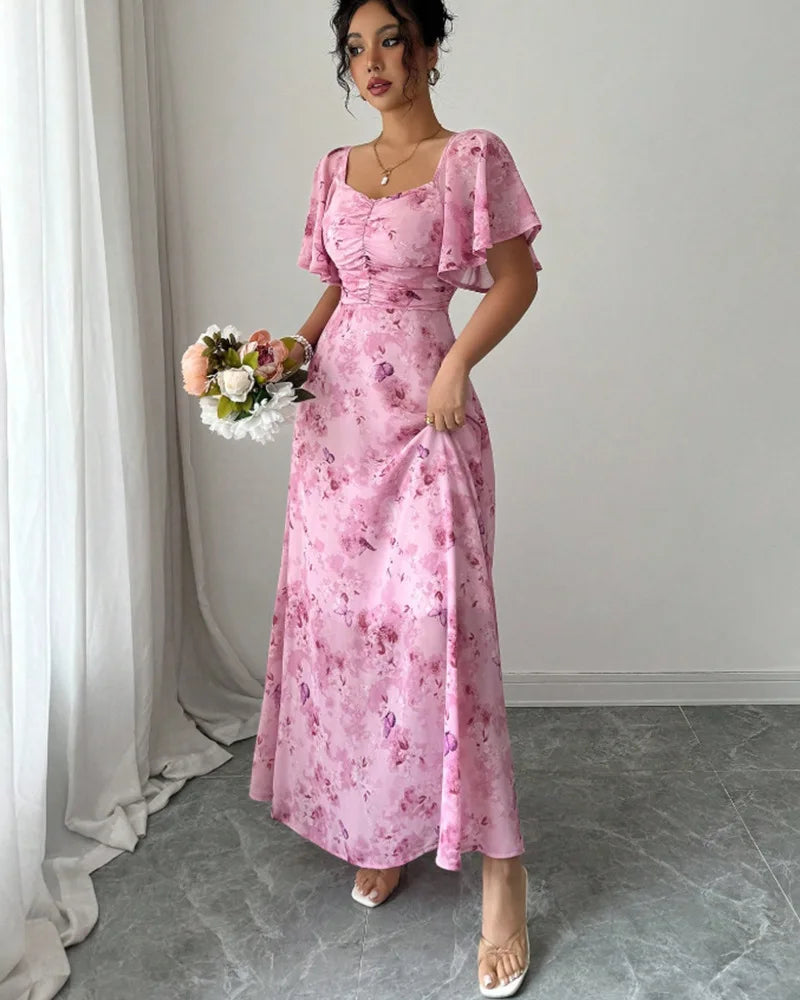 Elodie Puff Sleeve Midi Dress