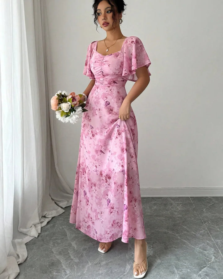 Elodie Puff Sleeve Midi Dress