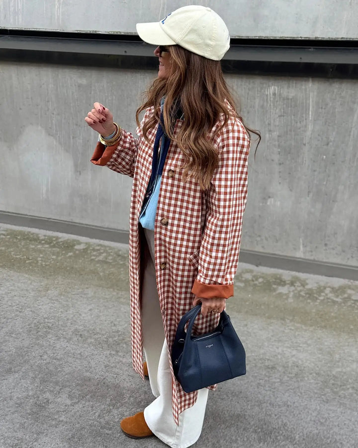 Emory Gingham Trench Coat