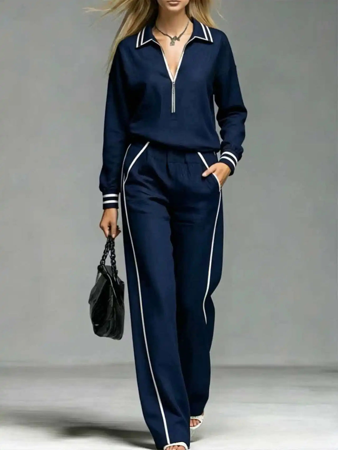 Marisol Half Zip Two Piece Set