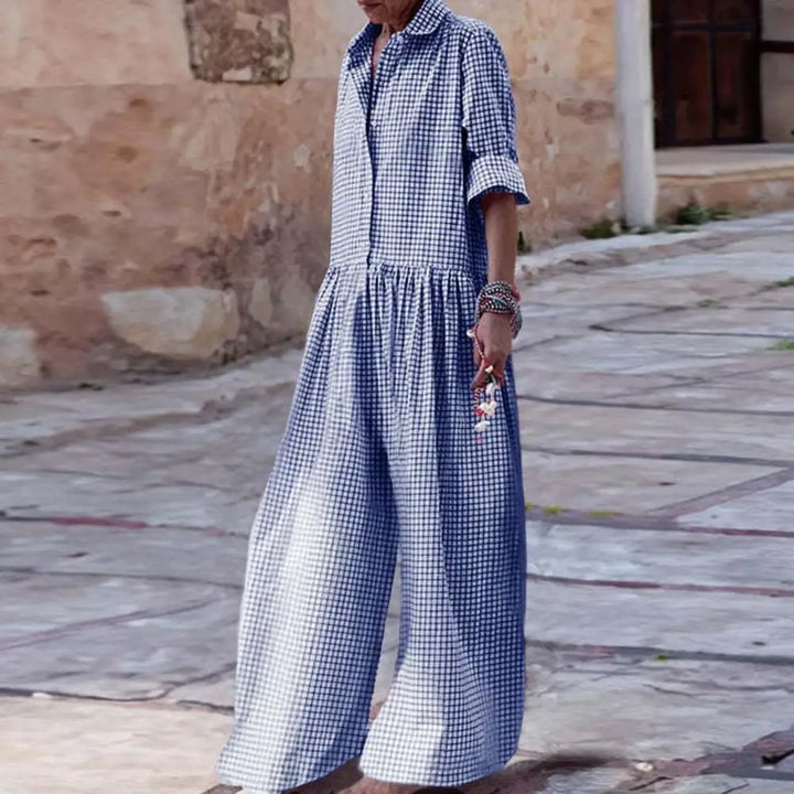 Virela Striped Linen Jumpsuit