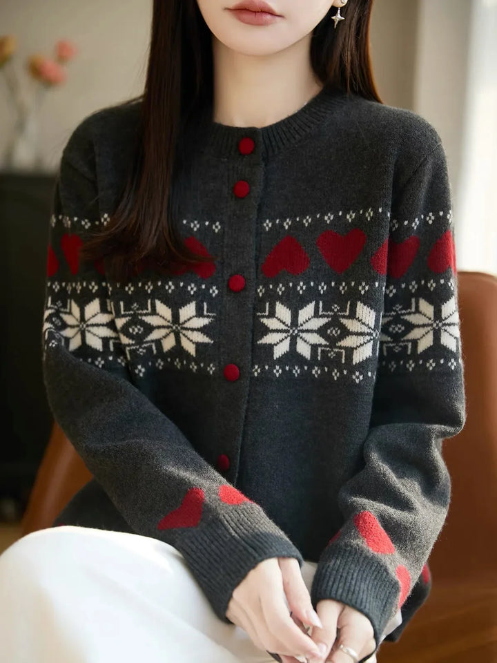 Eveline Jacquard Knit Cardigan