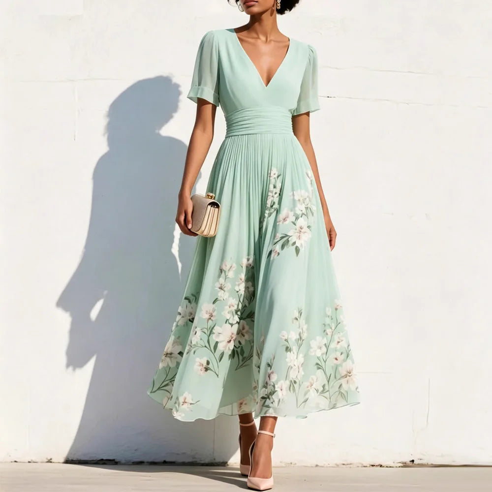 Weona Floral A Line Wedding Guest Dress
